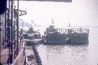 Boats docked at the YRBM20 at Vinh Long