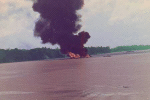 Pusher Barge Fire